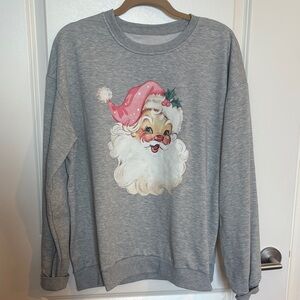 Gray Santa Claus Sweater
